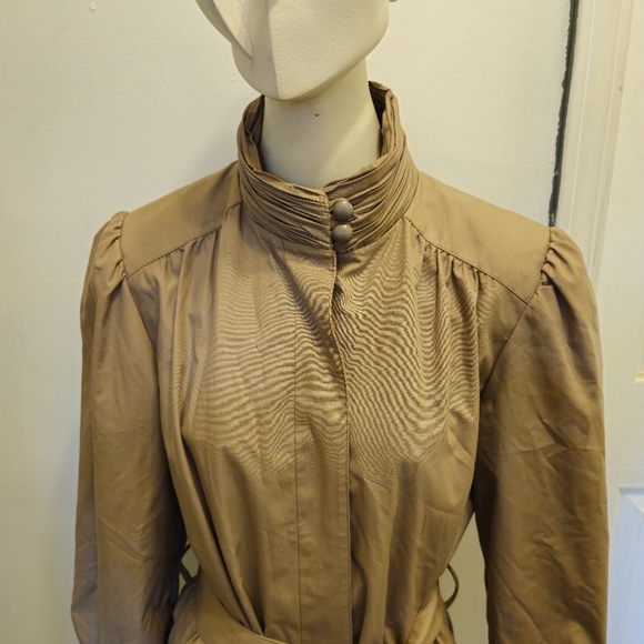 Vintage Rare London Fog 80's High Neck  Trench Coat - Picture 4 of 5